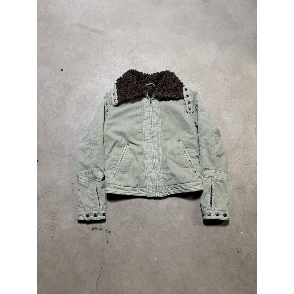Y2k Women's Diesel Sherpa Lined Corduroy Jacket RARE